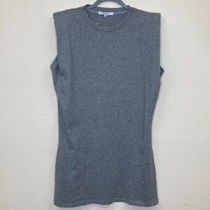 one one six Shoulder Pad Jersey Shift Dressj Heather Gray Size Medium NWT